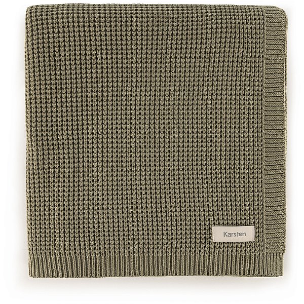 Manta Decorativa Karsten Pierre Tricot Verde