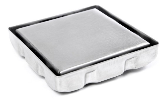 RALO OCULTO TAMPA INVISÍVEL QUADRADO 10X10 INOX COM VÁVULA ANTI INSETO