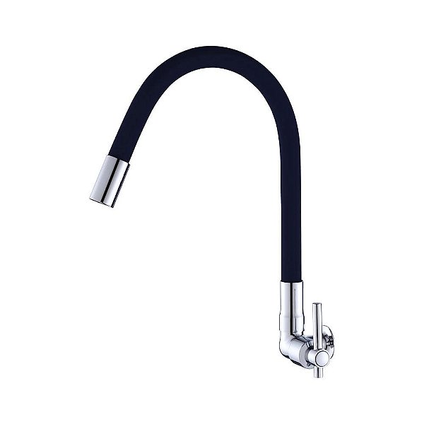 TORNEIRA GOURMET COZINHA FLEXÍVEL DE PAREDE PRETA