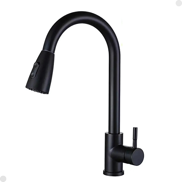 TORNEIRA COZINHA GOURMET MISTURADOR MONOCOMANDO EXTENSÍVEL PRETO FOSCO