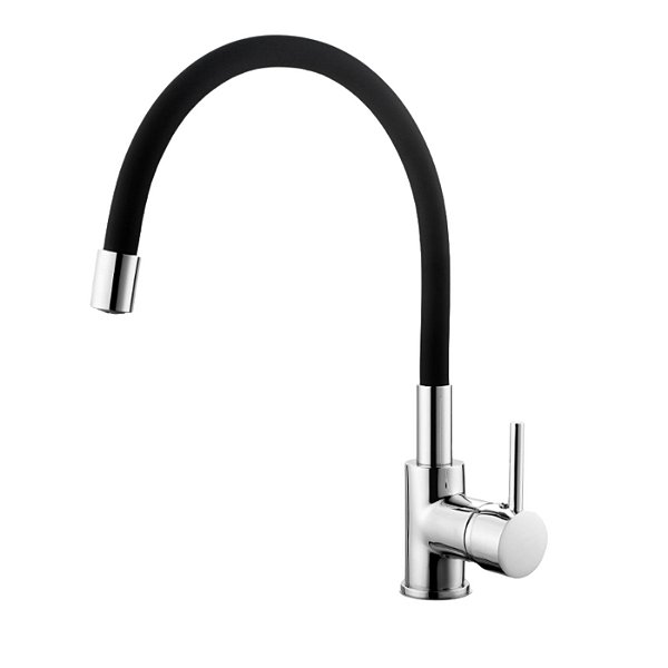 TORNEIRA GOURMET COZINHA MISTURADOR MONOCOMANDO FLEXIVEL PRETA