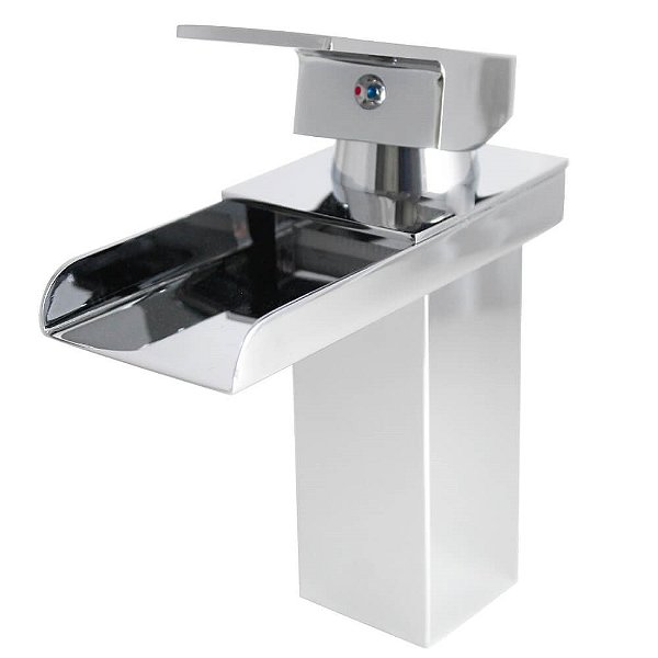 TORNEIRA BANHEIRO LAVABO MISTURADOR MONOCOMANDO CASCATA CALHA BICA BAIXA