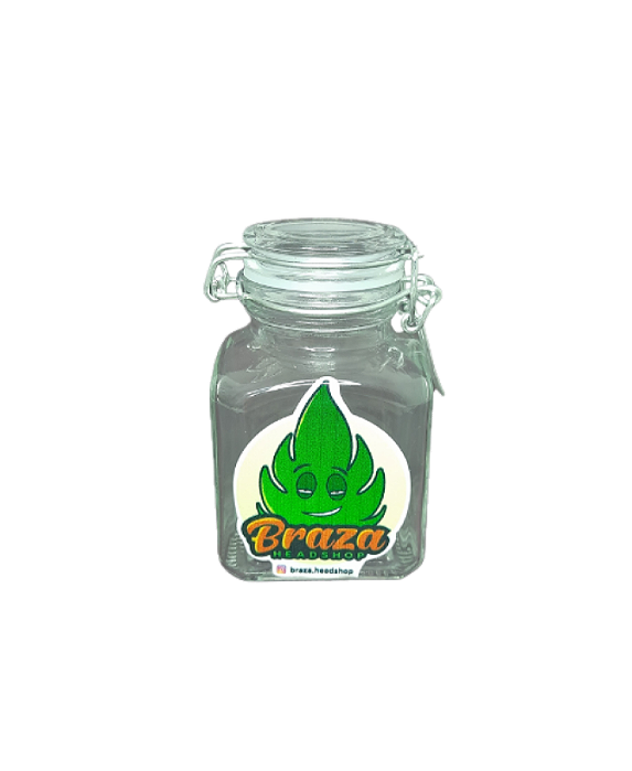 Pote de vidro e silicone hermético M