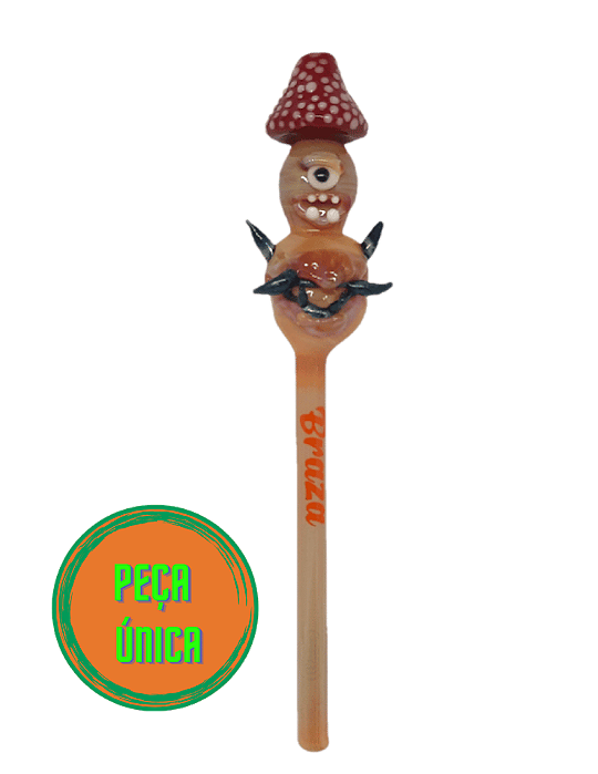 PIteira de vidro - Braza Monstro - Collab Hippie Bong