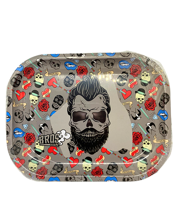 Bandeja Metal Bros Silver Old School Pequena