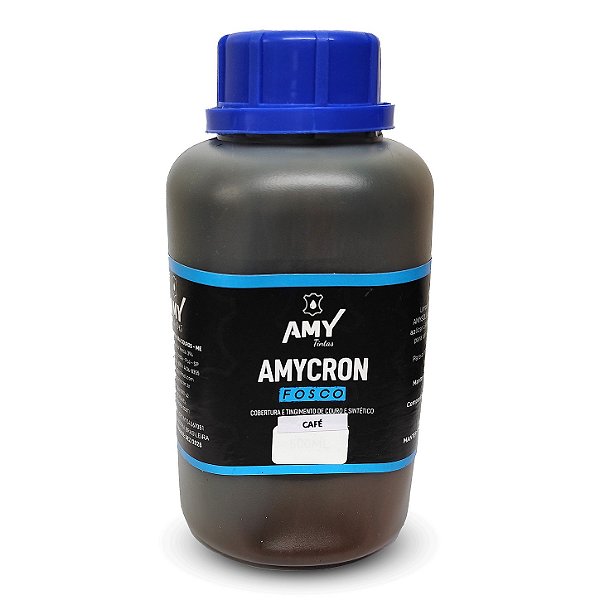 Tinta para Couro Amycron Fosco Marrom Café 500ml