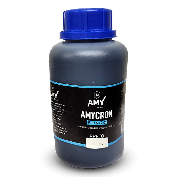 Tinta Para Couro Amycron Preto Fosco 500ml