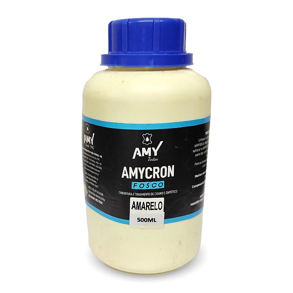 Tinta Para Couro Amycron Amarelo Fosco 500ml