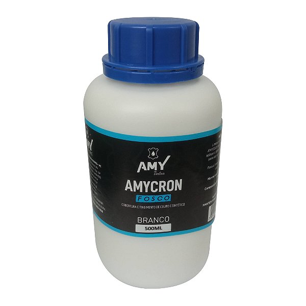 Tinta para Couro Amycron Branco Fosco 500ml