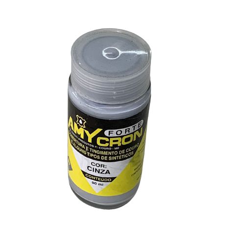 Tinta Para Couro Amycron Cinza Fosco 90ml