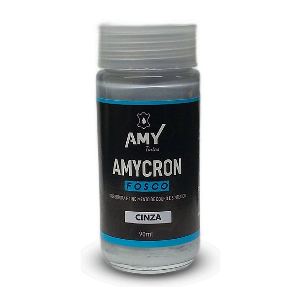 Tinta Para Couro Amycron Cinza Fosco 90ml