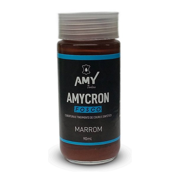 Tinta Para Couro Amycron Marrom Fosco 90ml