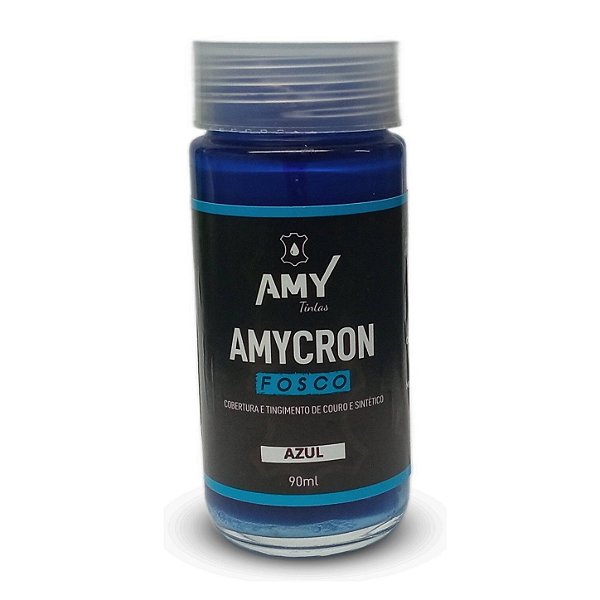 Tinta Para Couro Amycron Azul Fosco 90ml