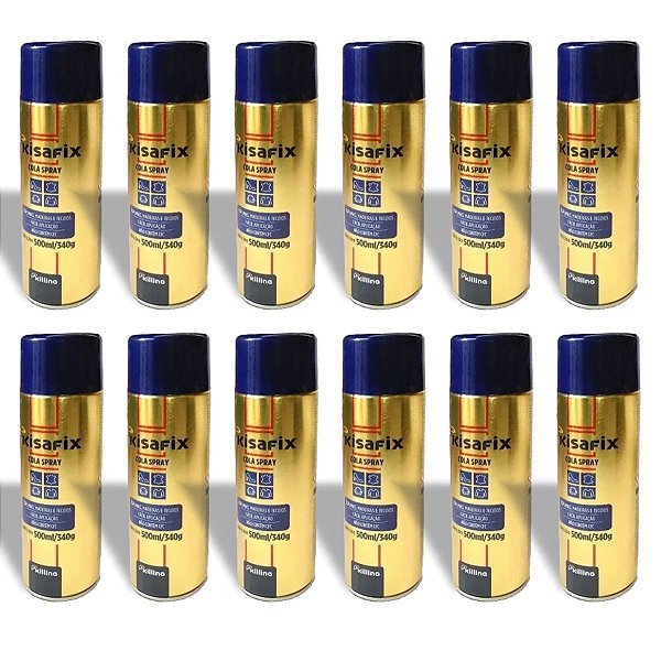 Cola Spray Kisafix 500ml - Caixa com 12 unidades