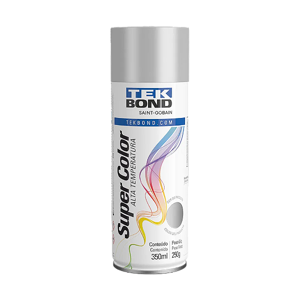 Tinta Spray Super Color Tekbond Aluminio 350ml
