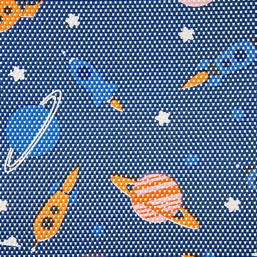 Tapete de Atividades Infantil Planetas Azul 1,30m x 1,00m