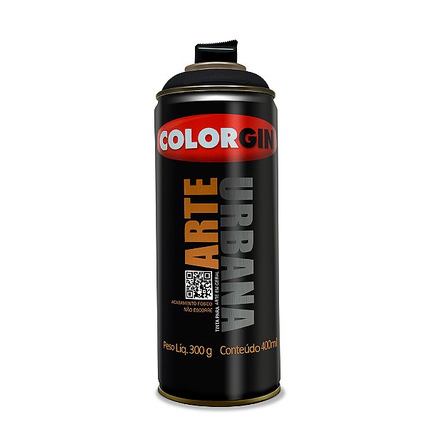 Tinta Spray Colorgin Arte Urbana Preto 945 400ml