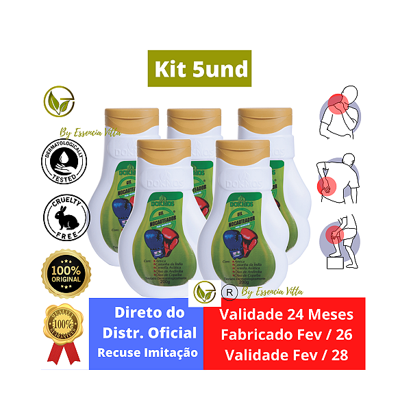 Kit 5 Gel Nocauteador Dokmos - Dores Musculares | 15% OFF