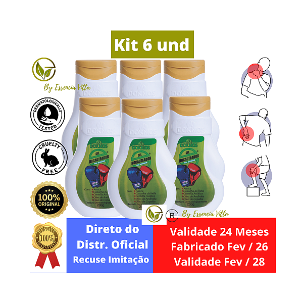 Kit 6 Gel Nocauteador Dokmos - Atacado | 30% OFF + Parcelamento