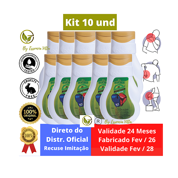 Kit 10 Gel Nocauteador Dokmos - Atacado | 40% OFF
