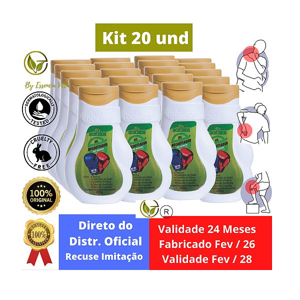 Kit 20 Gel Nocauteador Dokmos - Atacado 40% OFF | Ideal Revenda