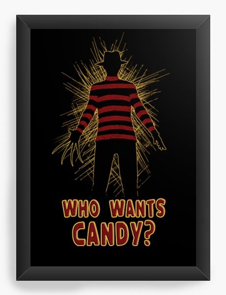 Quadro Decorativo A3 (45x33) Freddy Krueger, Who wants candy?