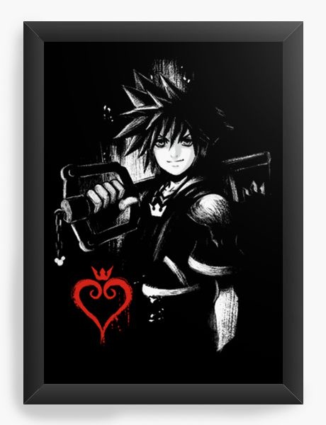 Quadro Decorativo A3 (45x33)  Kingdom Hearts