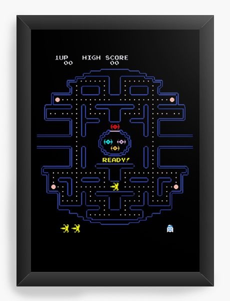 Quadro Decorativo A3 (45x33) Pac Man