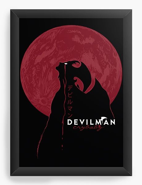 Quadro Decorativo A4 (33X24) Anime Devilman Crybaby Moon