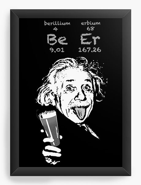 Quadro Decorativo A4 (33X24)  Cientista ALBERT EINSTEIN