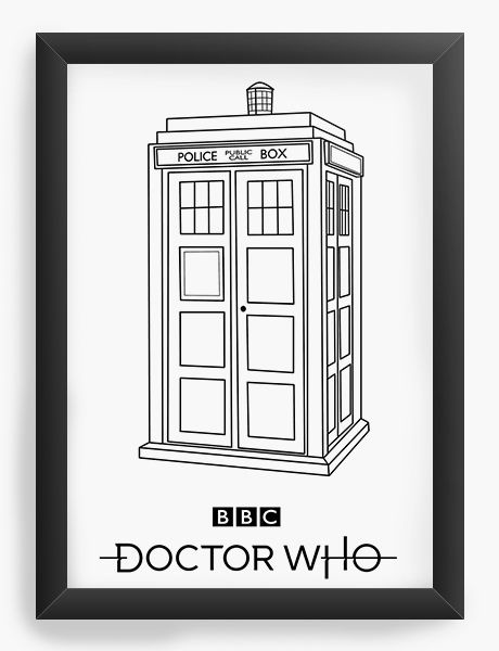 Quadro Decorativo A4 (33X24) Doctor Who