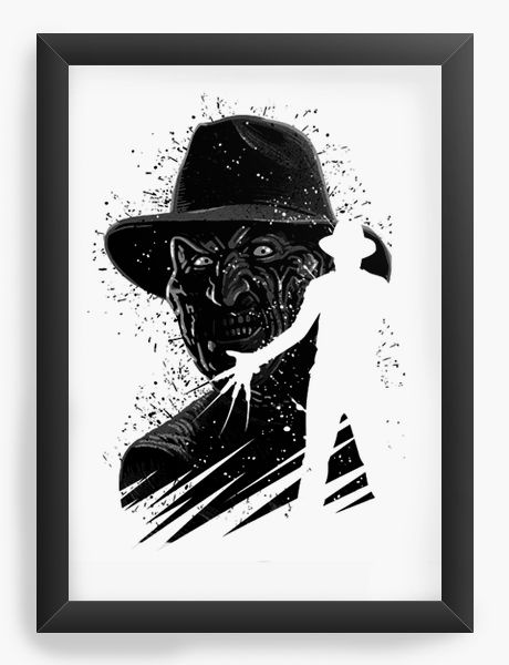 Quadro Decorativo A4 (33X24) Freddy Krueger Horror