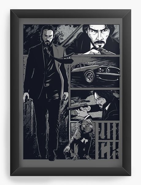 Quadro Decorativo A4 (33X24) John Wick