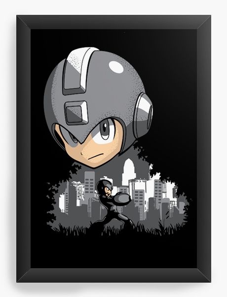 Quadro Decorativo A4 (33X24) Mega Man