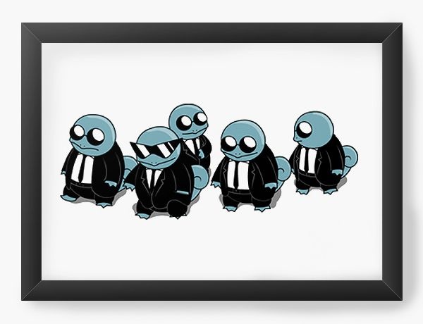 Quadro Decorativo A4 (33X24) Squirtle Pokemon