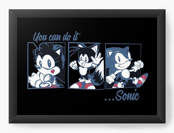 Quadro Decorativo A4 (33X24) You can do It... Sonic