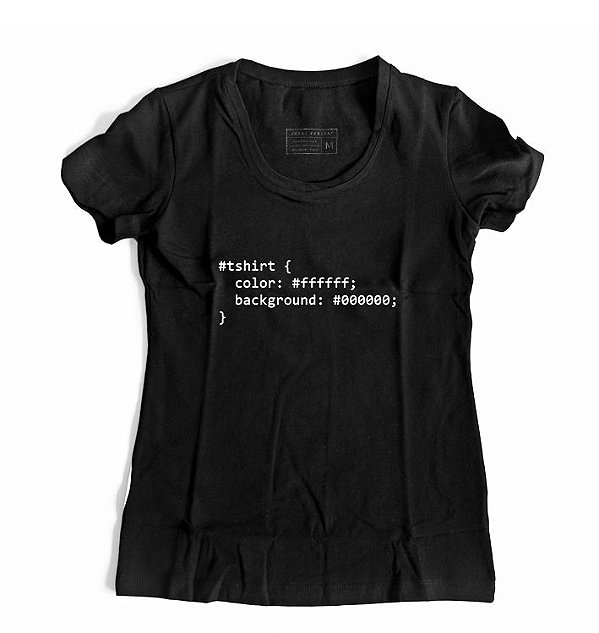 Camiseta Feminina Código Background Programação
