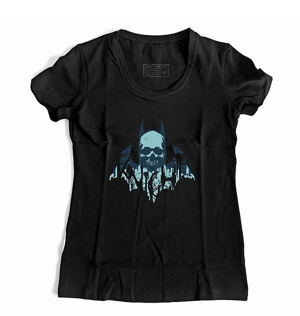Camiseta Feminina Morcego Skull