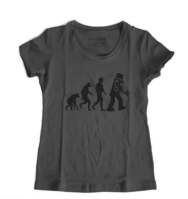 Camiseta Feminina Serie The Big Bang Theory  Evolution
