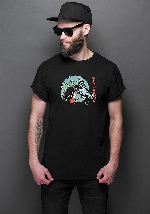 Camiseta Masculina Anime A Viagem de Chihiro Spirited Away