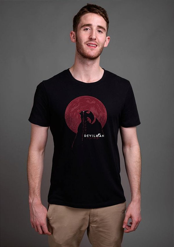 Camiseta Masculina Anime Devilman Crybaby Moon
