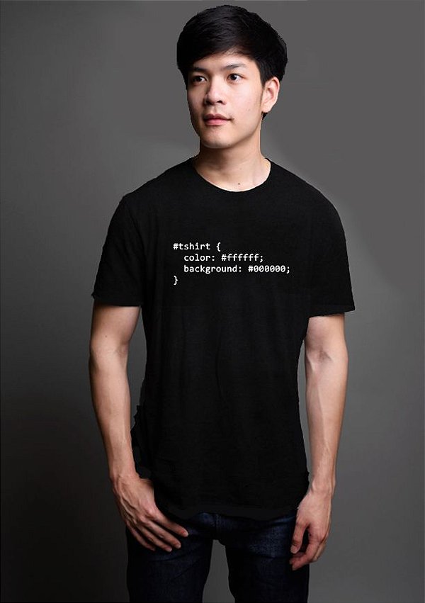 Camiseta Masculina Código Background Programação