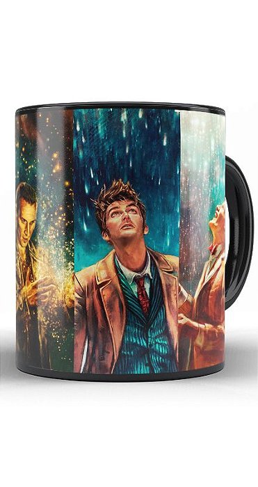 Caneca Doctor Who - A história dos Doutores - Nerd e Geek - Presentes Criativos