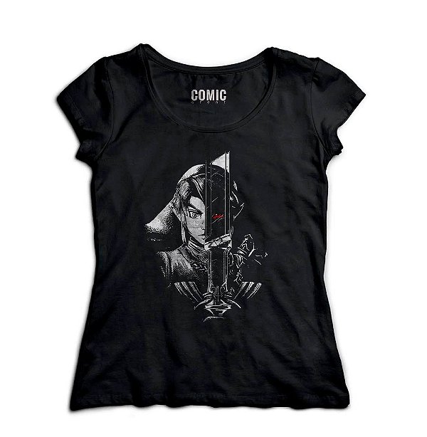 Camiseta Feminina Link - Zelda Dark - Nerd e Geek - Presentes Criativos