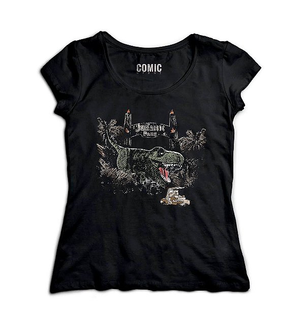 Camiseta Feminina Jurassic Park - Nerd e Geek - Presentes Criativos