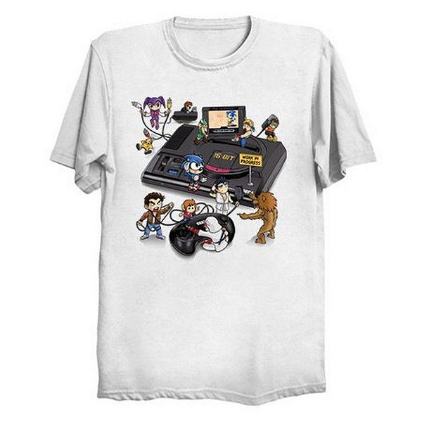 Camiseta Masculina Poliéster Mega Drive