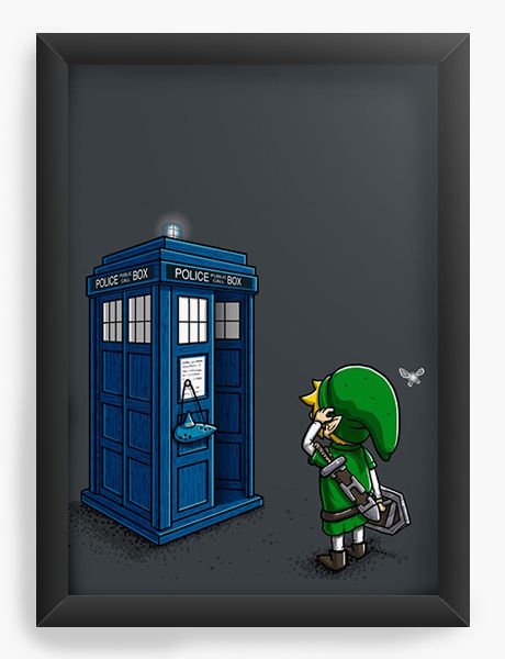Quadro Decorativo A4 (33X24) Doctor Who - Link - Nerd e Geek - Presentes Criativos