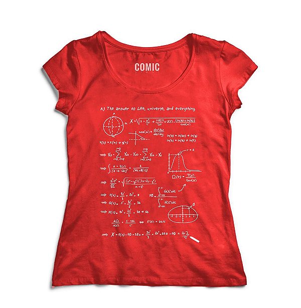 Camiseta Feminina Forma Universe - Nerd e Geek - Presentes Criativos