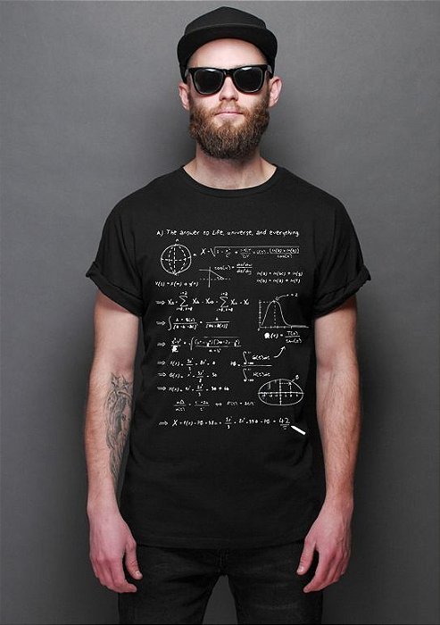 Camiseta Masculina  Formula Universe - Nerd e Geek - Presentes Criativos