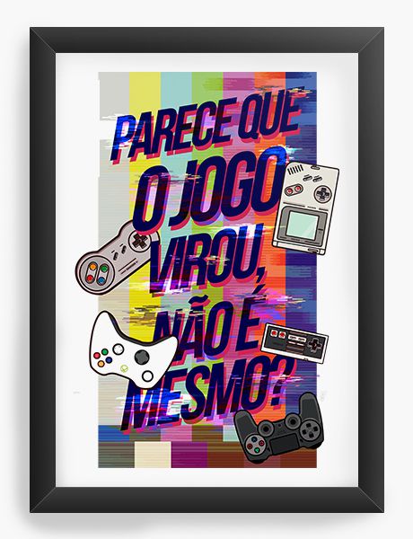 Quadro Decorativo A4 (33X24) O Jogo - Nerd e Geek - Presentes Criativos